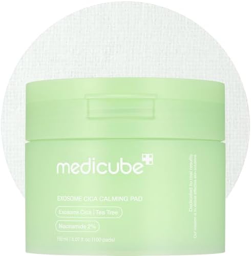 medicube Exosome CICA Tea Tree Calming Toner Pads for Sensitive Skin