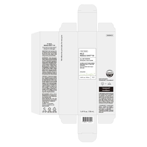 VT COSMETICS CICA Reedle Shot 50, Spicule Microneedling Serum for Pore Care & Exfoliation, Exosome, Centella Asiatica for Glass Skin