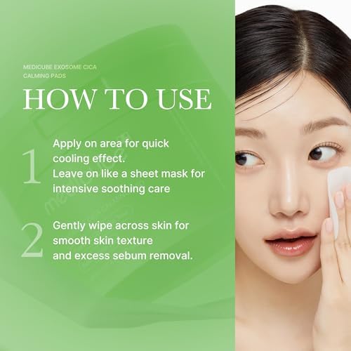 medicube Exosome CICA Tea Tree Calming Toner Pads for Sensitive Skin