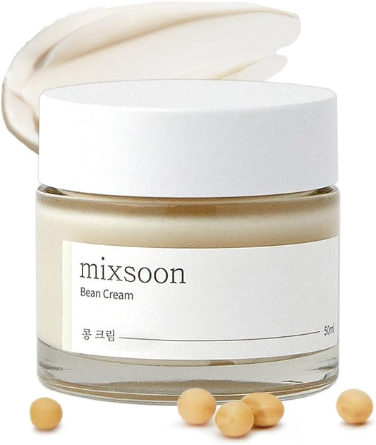 mixsoon [ Bean Cream 1.69 fl oz / 50ml | Soybean Extract & Rich Nutrients for Deep Moisturizing and Pore and Sebum care | Cruelty-free