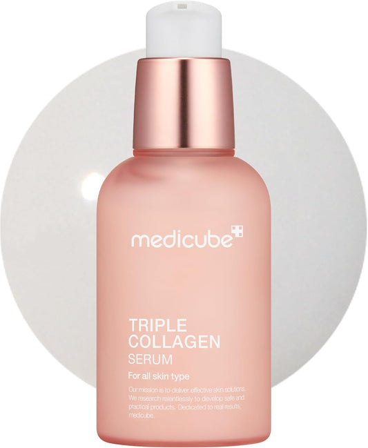 medicube Triple Collagen Serum 1.85 fl.oz - Nourish dull skin with Triple Collagen Complex - A lightweight serum with Niacinamide and Hyaluronic Acid - Korean Skincare