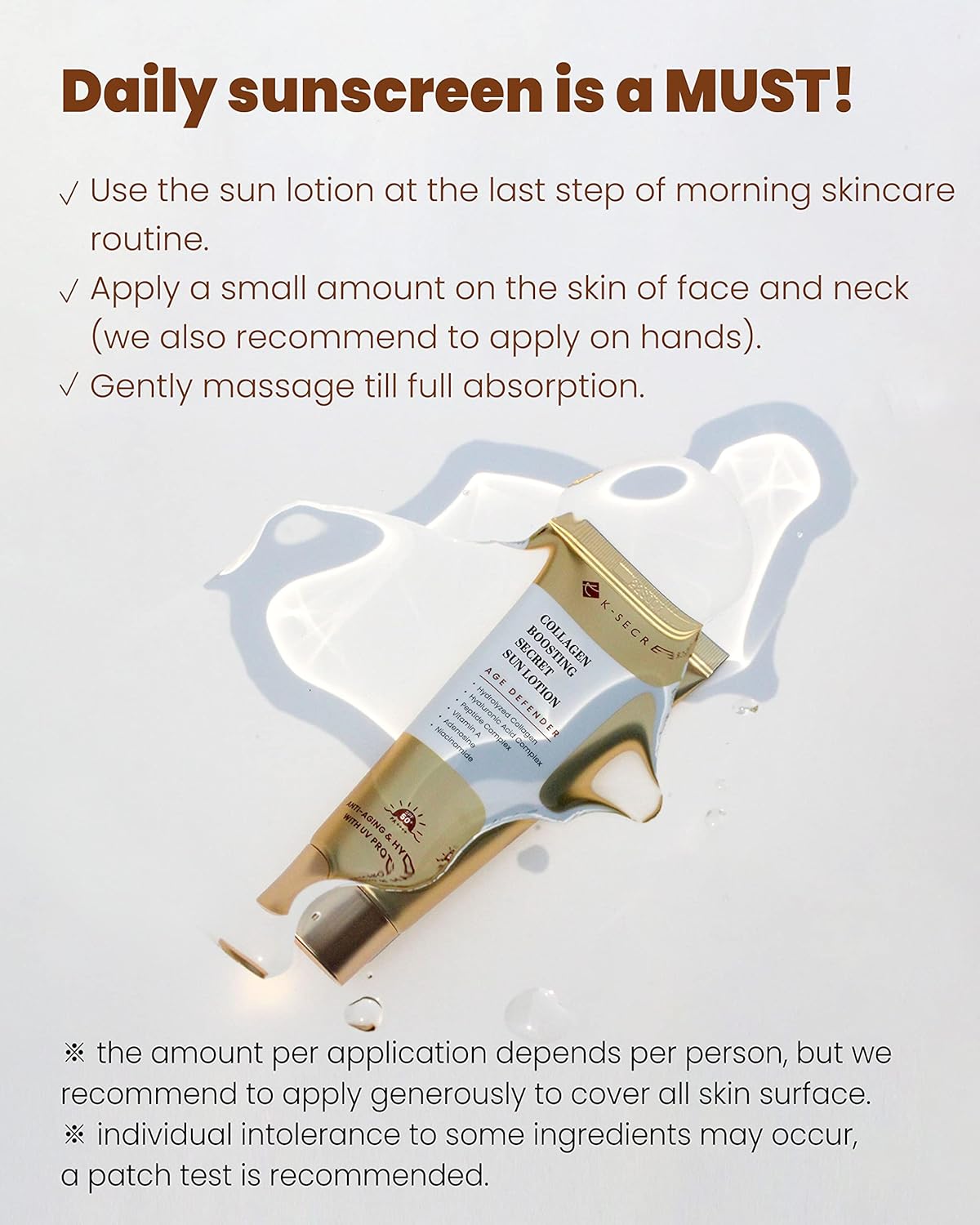 K SECRET Collagen Boosting Secret Sun Lotion