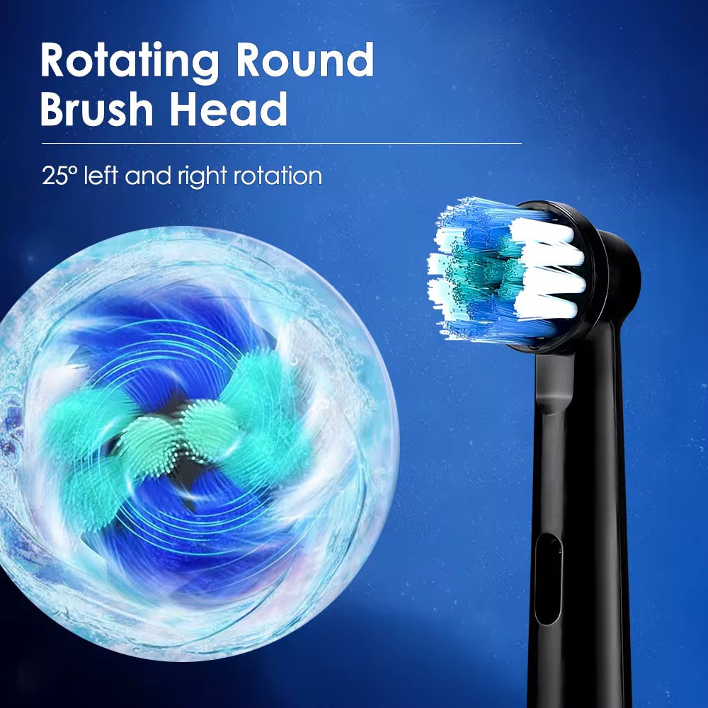 Electric Toothbrush Rotary Rechargeable Electric Toothbrush for Adults Rotating Electric Toothbrushes with 8 Soft Brush Heads